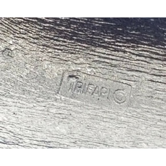 Trifari Modern Design Heart Brooch Pin Brushed Polished Mixed Finish Silver Tone - Picture 6 of 7